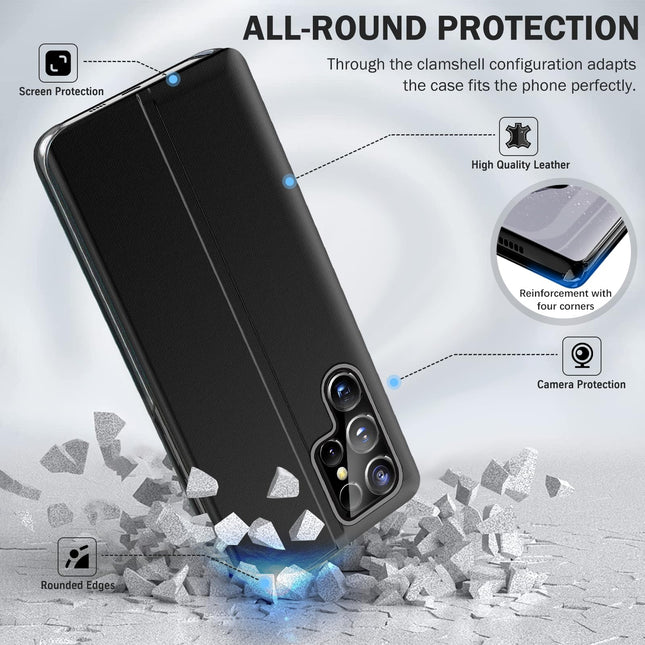 Galaxy S25 Series - PU Clear View Window Slim Mirror Case