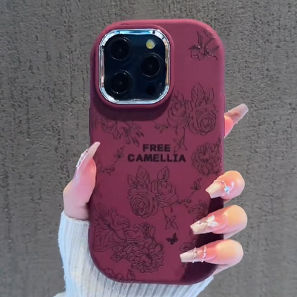 iPhone - Luxury Floral Engraved Case