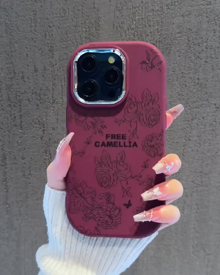 iPhone - Luxury Floral Engraved Case