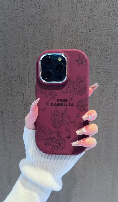 iPhone - Luxury Floral Engraved Case