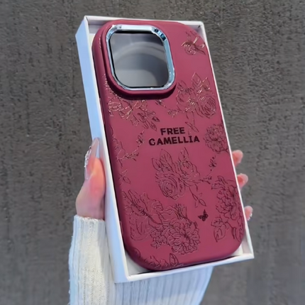 iPhone - Luxury Floral Engraved Case