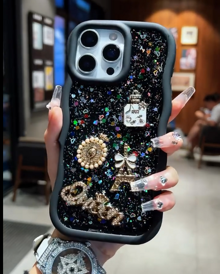 iPhone – Luxury Glitter Charm Case