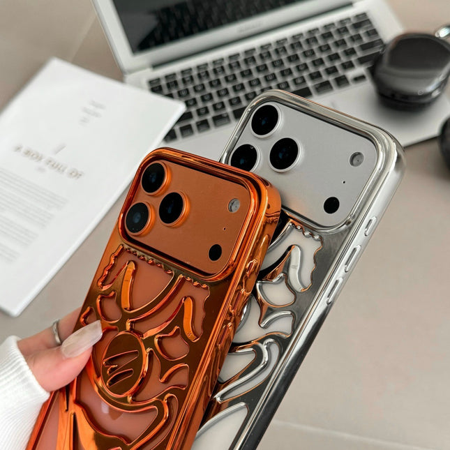 3D Hollow Electroplated Orange Case