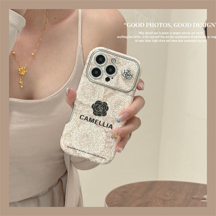 iPhone - Luxury Camellia Case with Pearl Lanyard